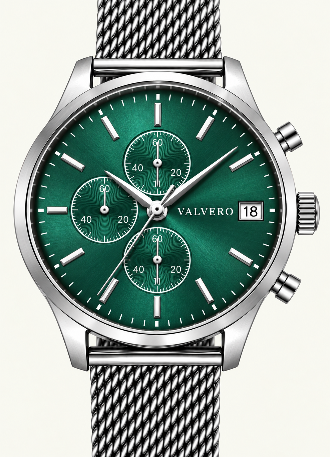 Corso Watch - Sterling Silver Emerald