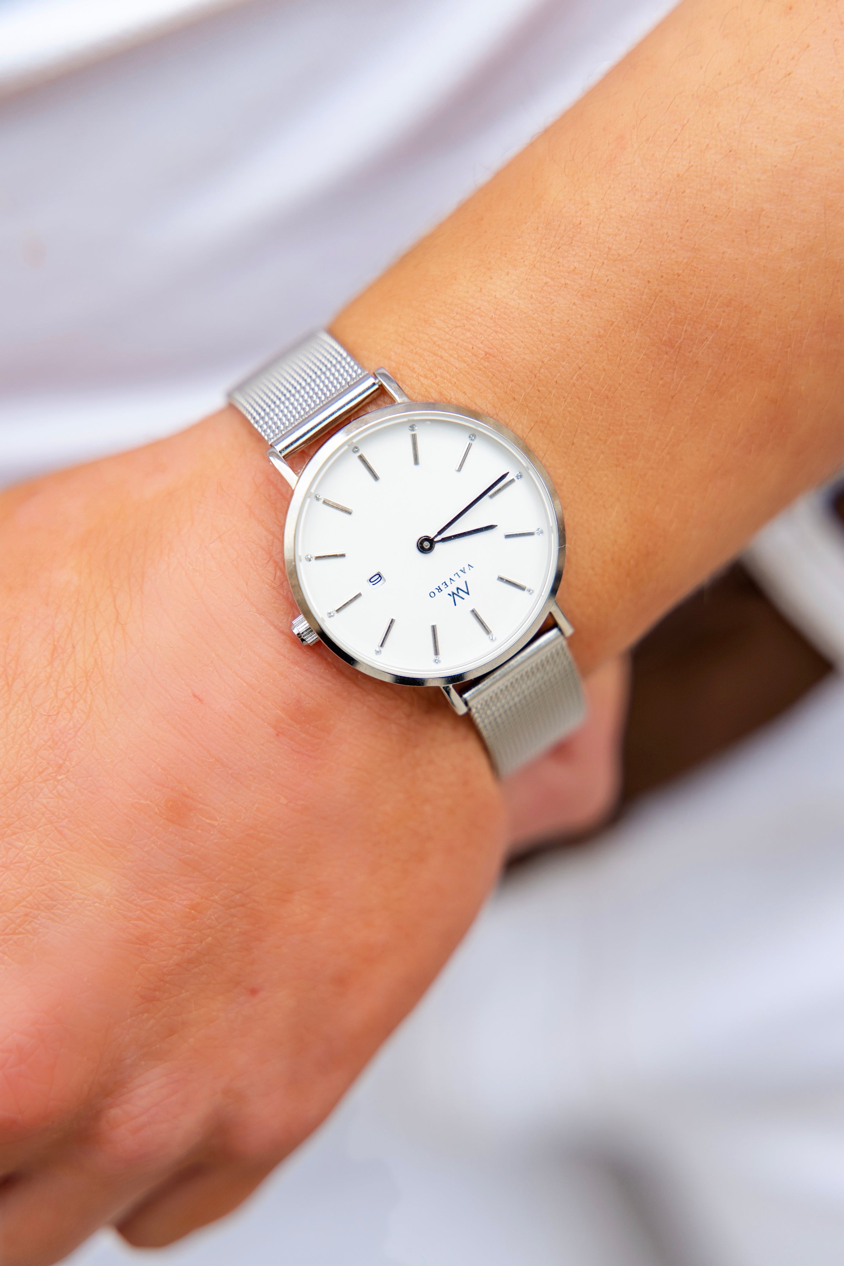 Amara Petite Watch - Sterling Ivory