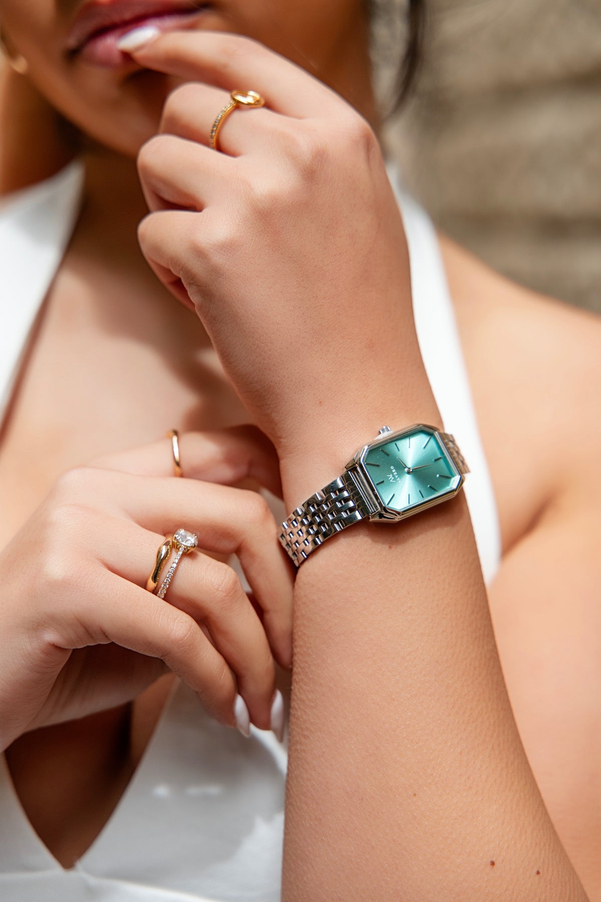 Elliana Watch - Sterling Teal