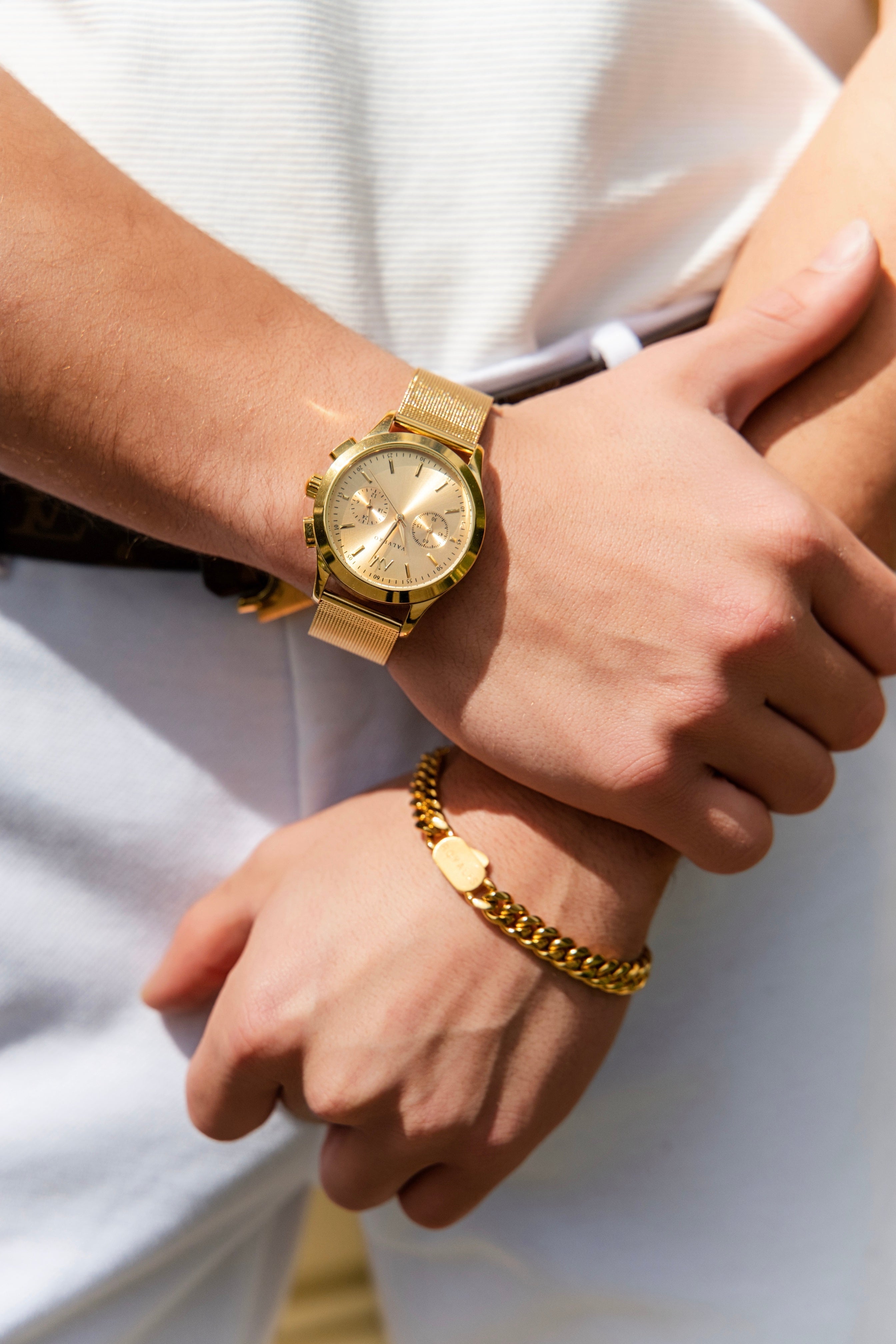 Timeless Set ~ Inferno Luxe Gold Black Watch & Vero Bracelet Luxe Gold