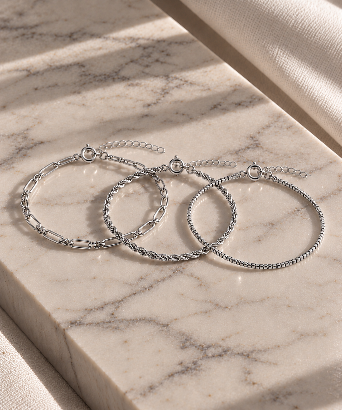 Celina Bracelet Set - Silver.