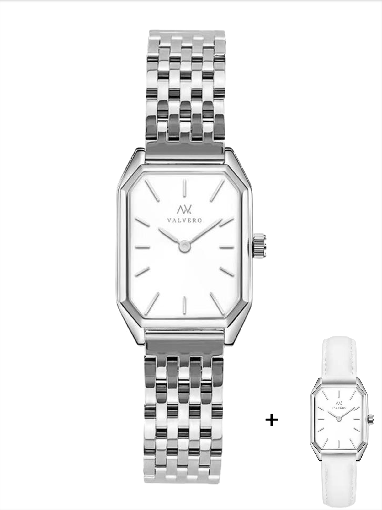 Signature Set ~ Elliana Sterling Ivory Watch & Sterling Silver Velora Bangle