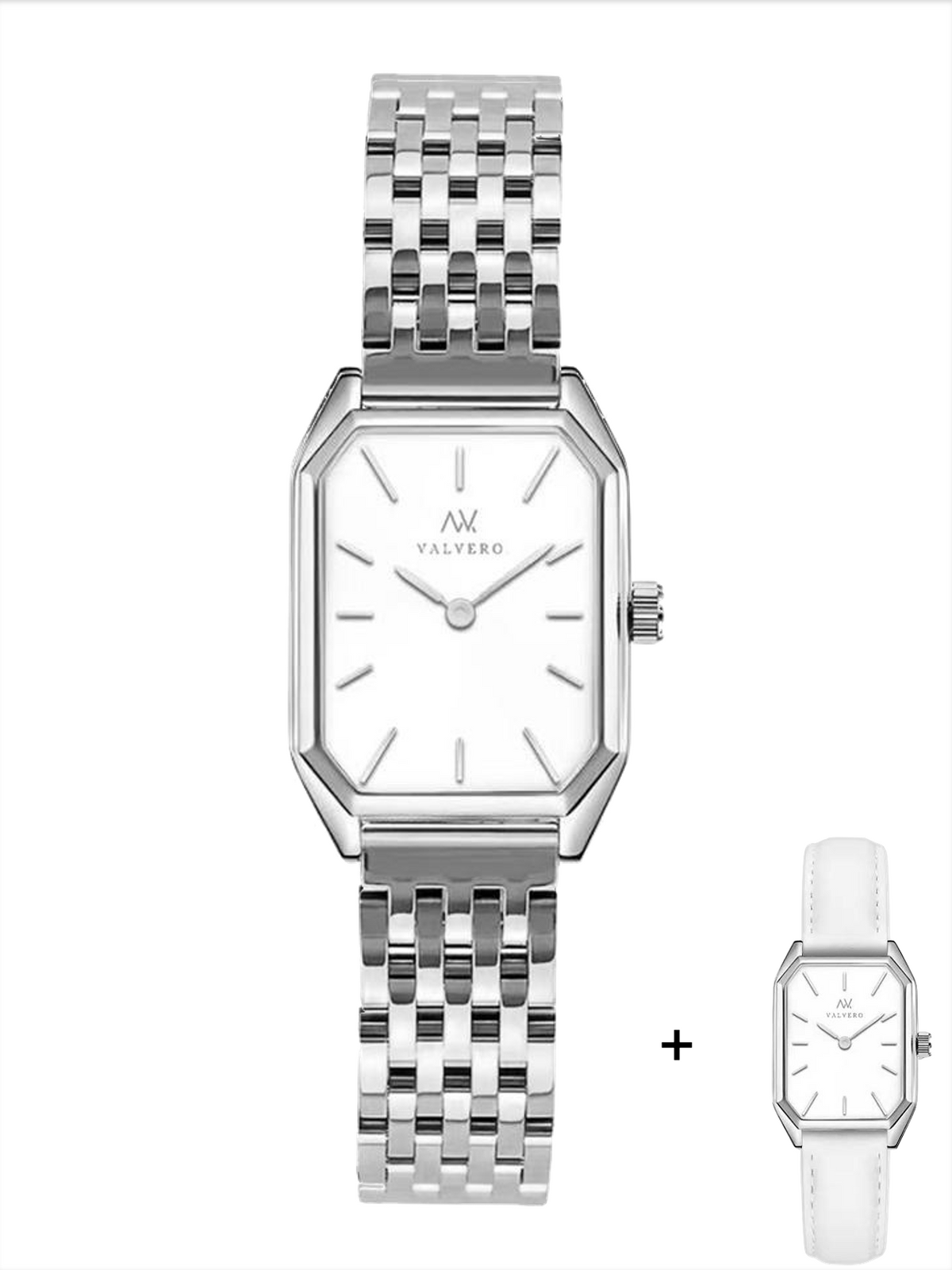 Signature Set ~ Elliana Sterling Ivory Watch & Sterling Silver Velora Bangle