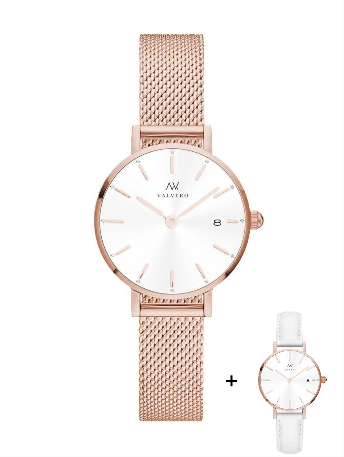 Amara Petite Watch - Rose Gold Ivory