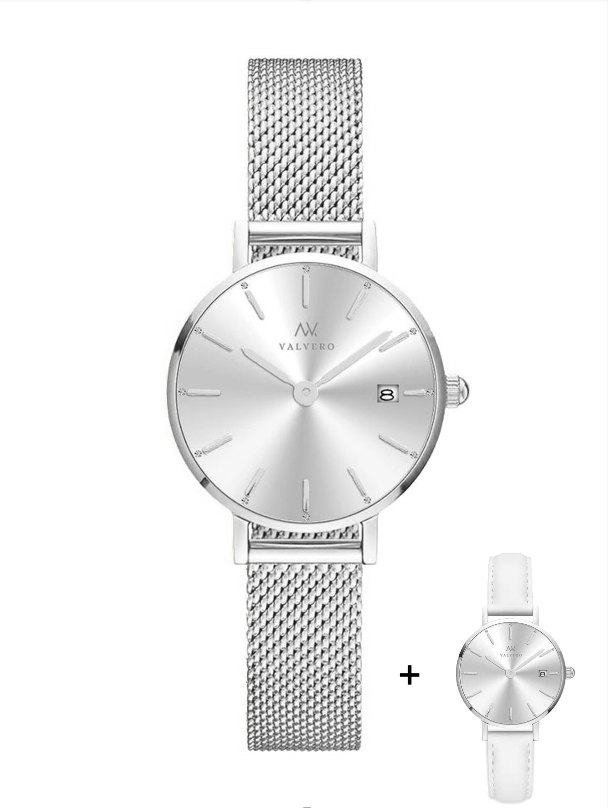 Signature Set ~ Amara Sterling Silver Petite Watch & Sterling Velora Bangle