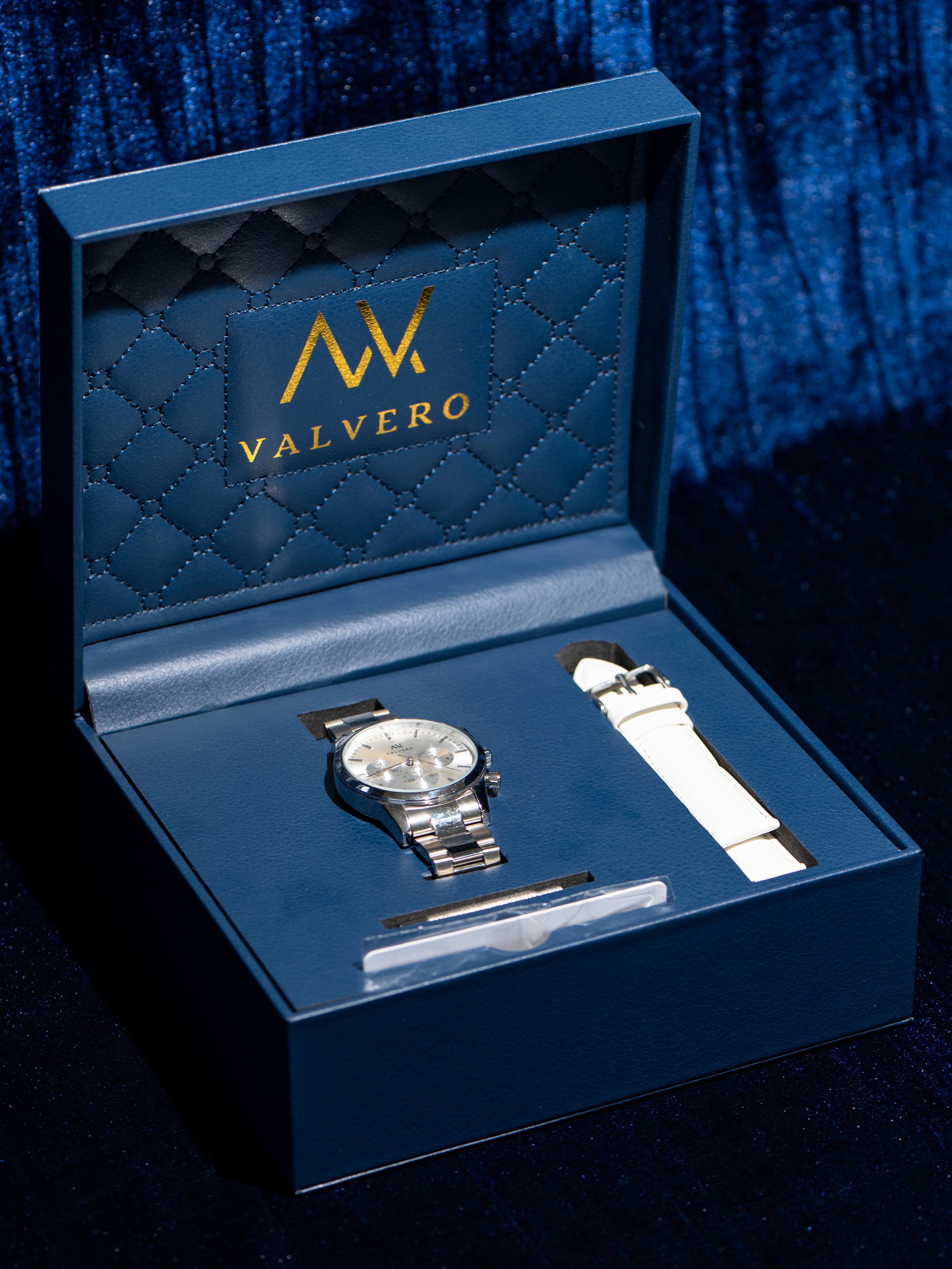 Timeless Set ~ Fiero Sterling Silver Watch & Mens Bracelet Sterling Silver