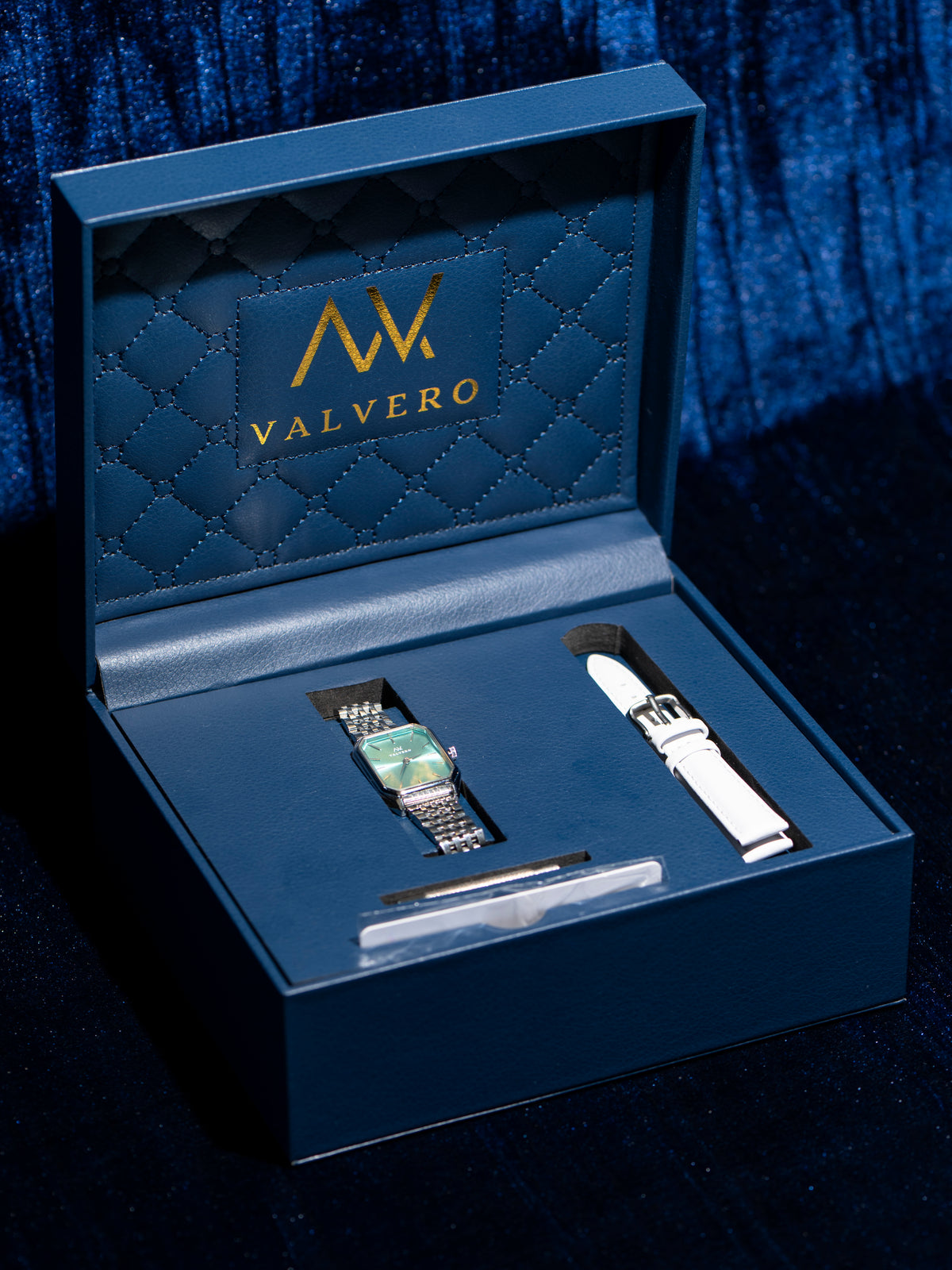 Signature Set ~ Lunara Sterling Teal Watch & Sterling Silver Velora Bangle