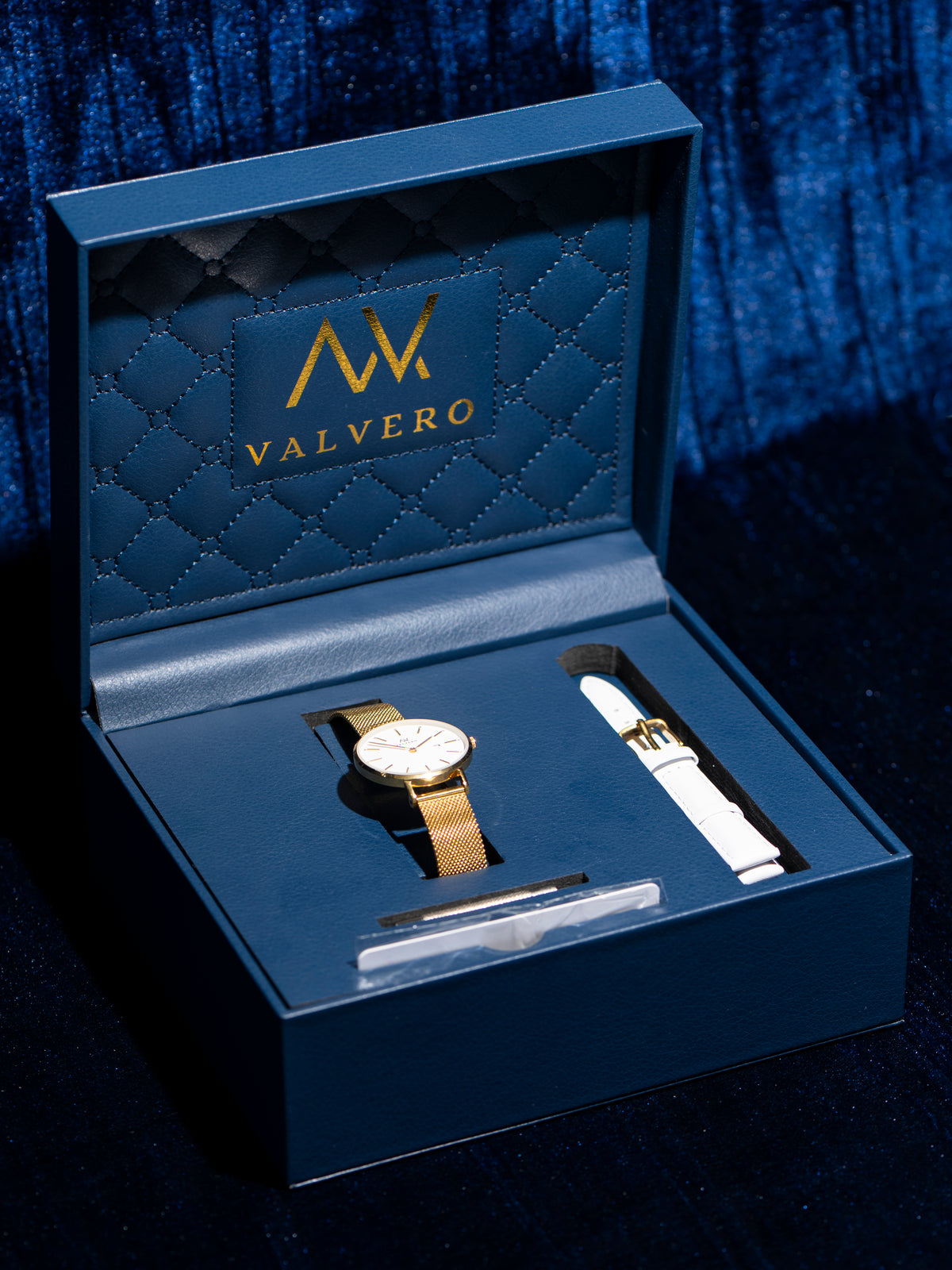 Signature Set ~ Amara Luxe Gold Ivory Petite Watch & Luxe Gold Velora Bangle