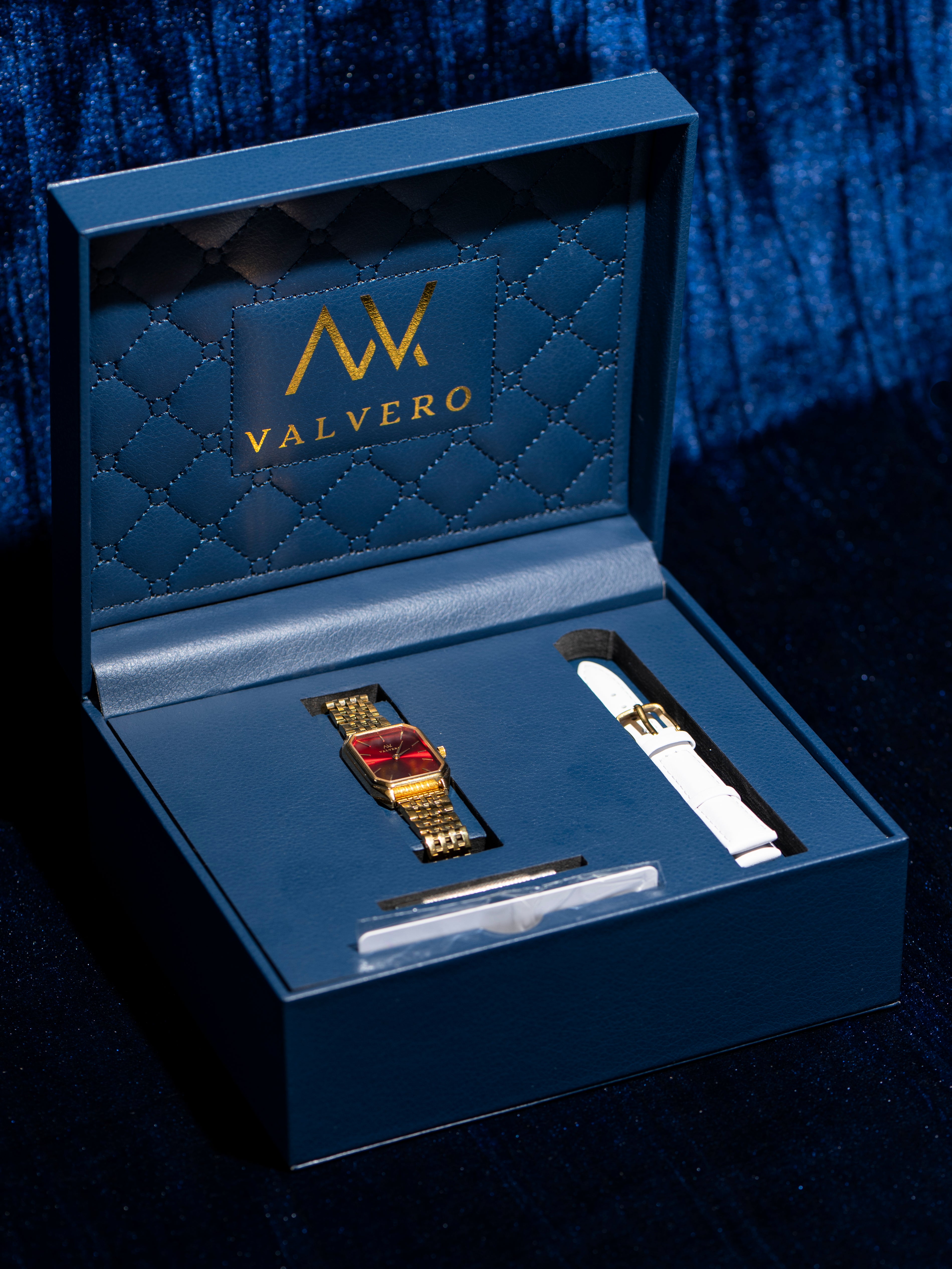 Signature Set ~ Elliana Luxe Gold Rose Watch & Velora Bangle