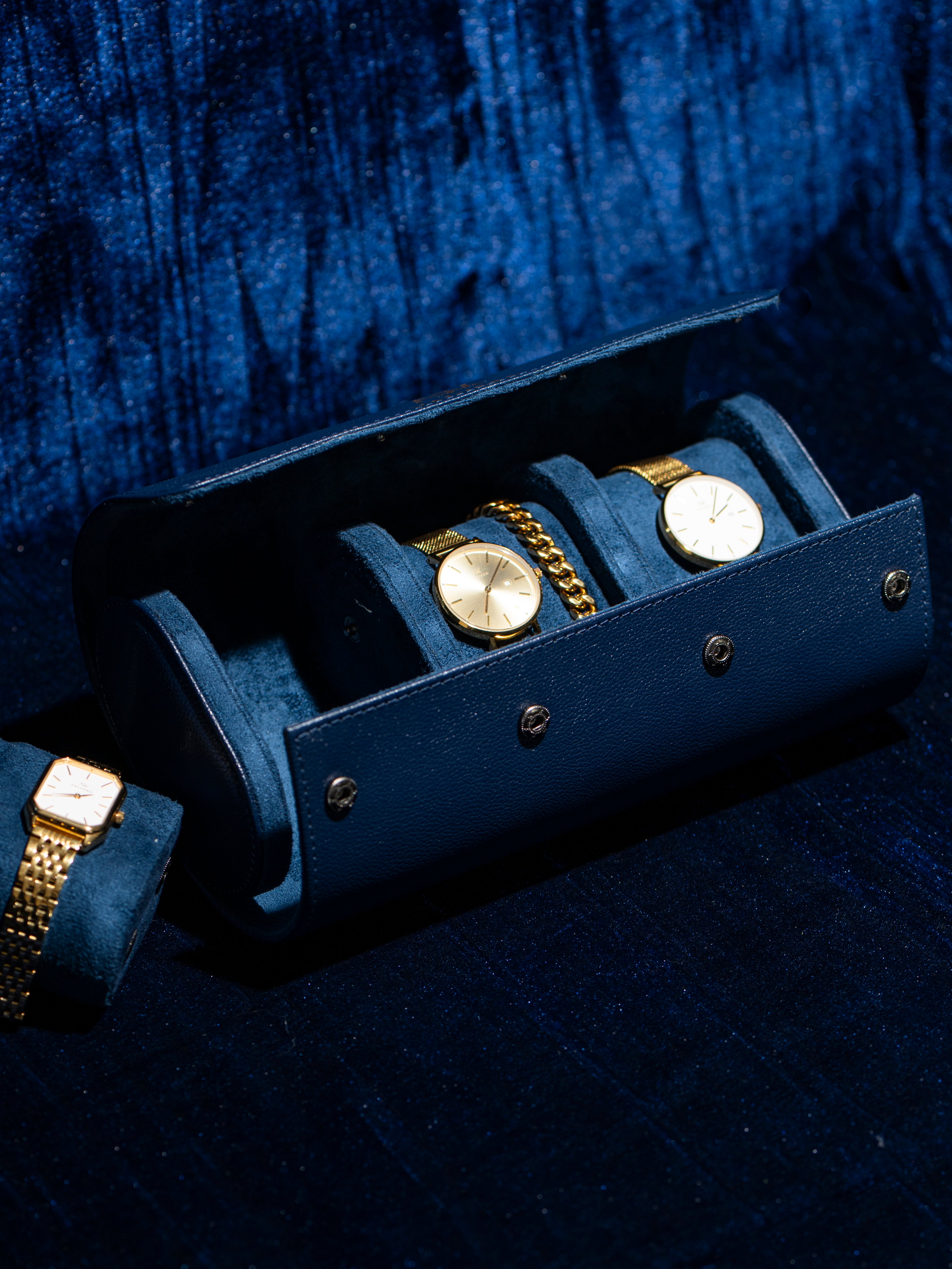 VALVERO Signature Watch Travel Case – Premium 3-Slot Leather Organiser