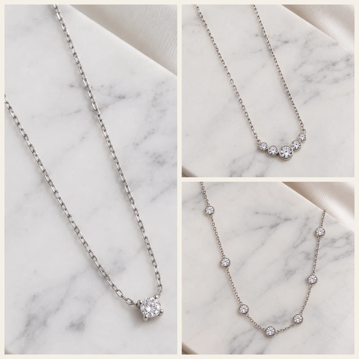 The Layered Necklace Trio - Silver