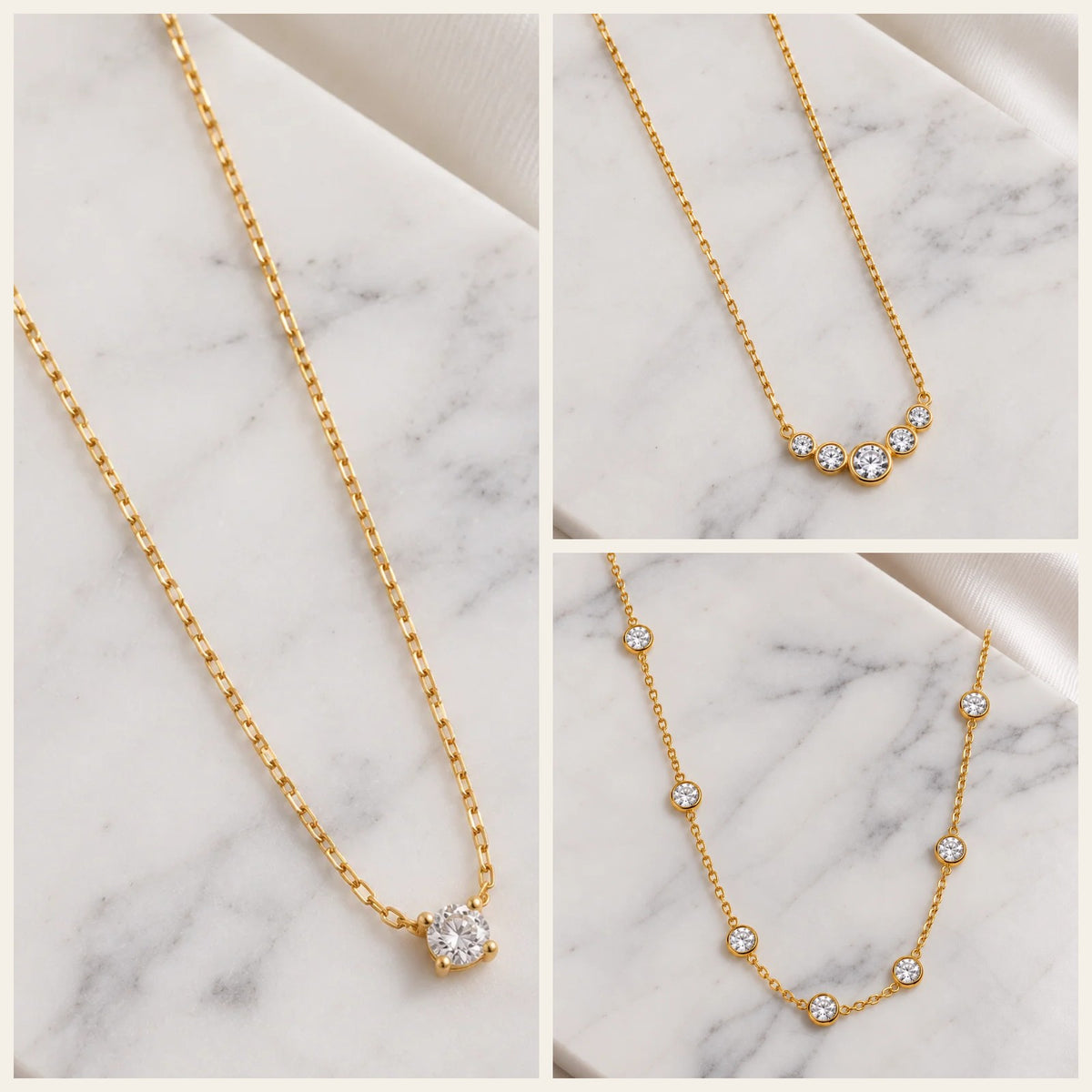 The Layered Necklace Trio - Gold