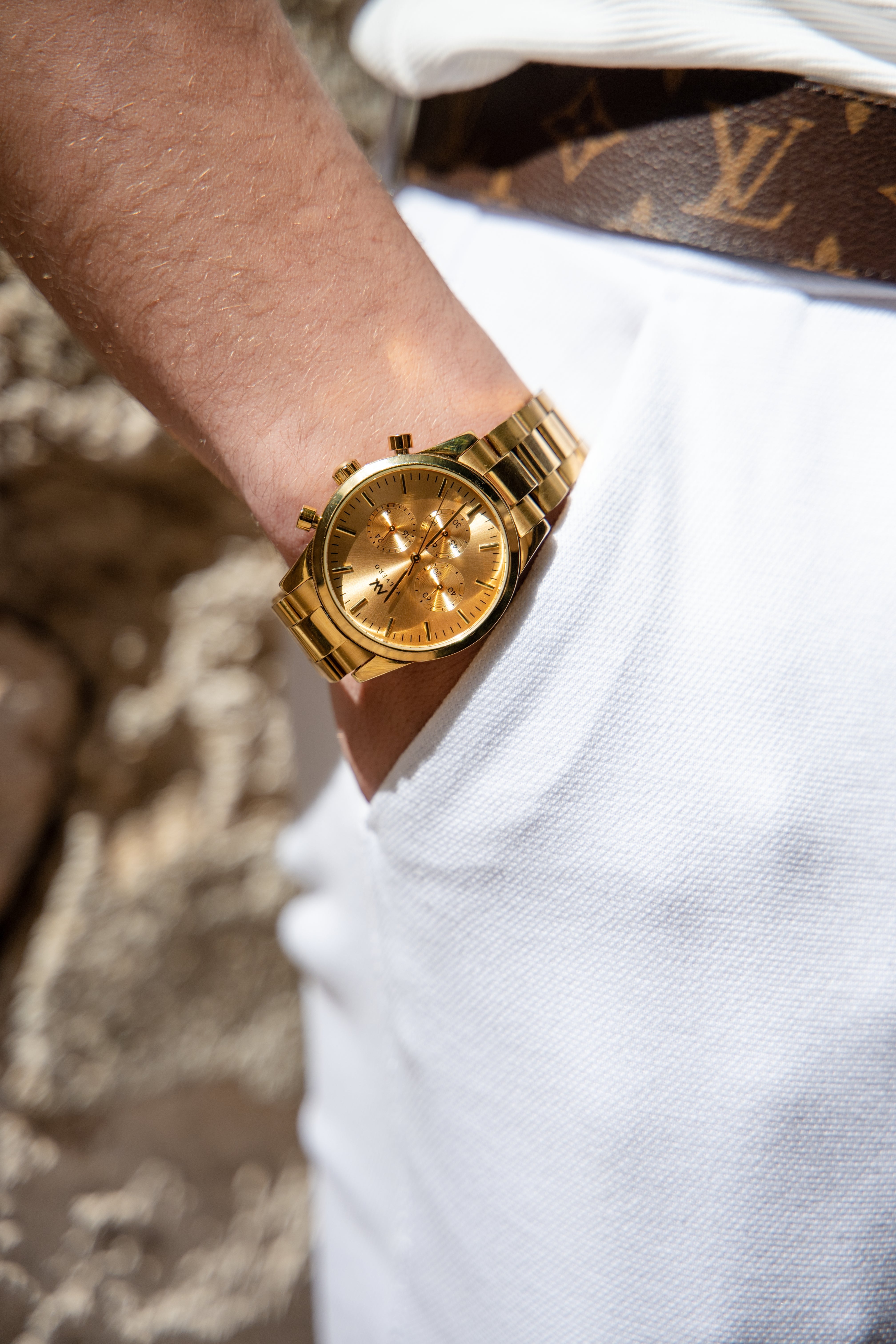 Timeless Set ~ Fiero Luxe Gold Watch &  Vero Bracelet Luxe Gold
