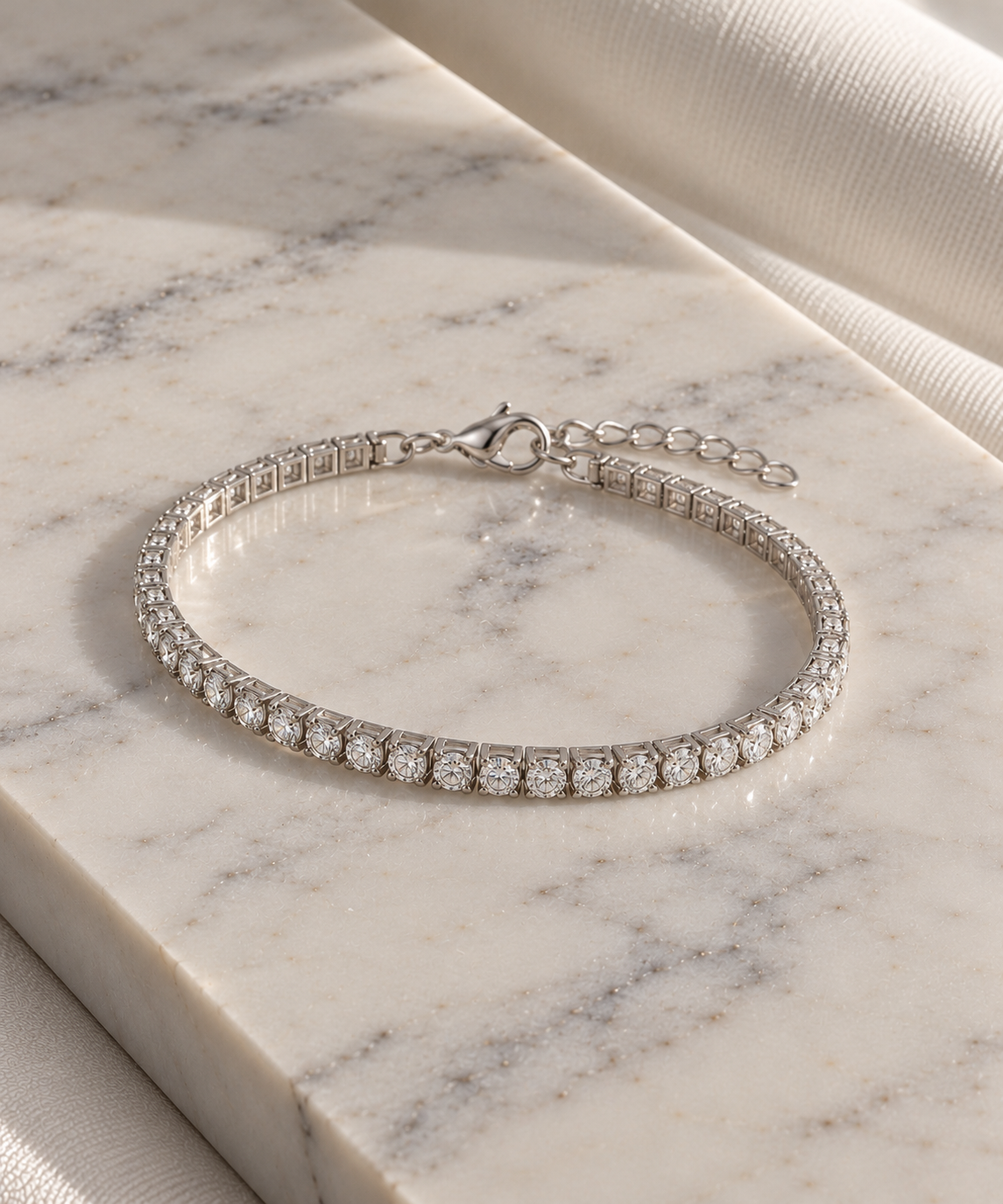 Aurelia Tennis Bracelet - Silver