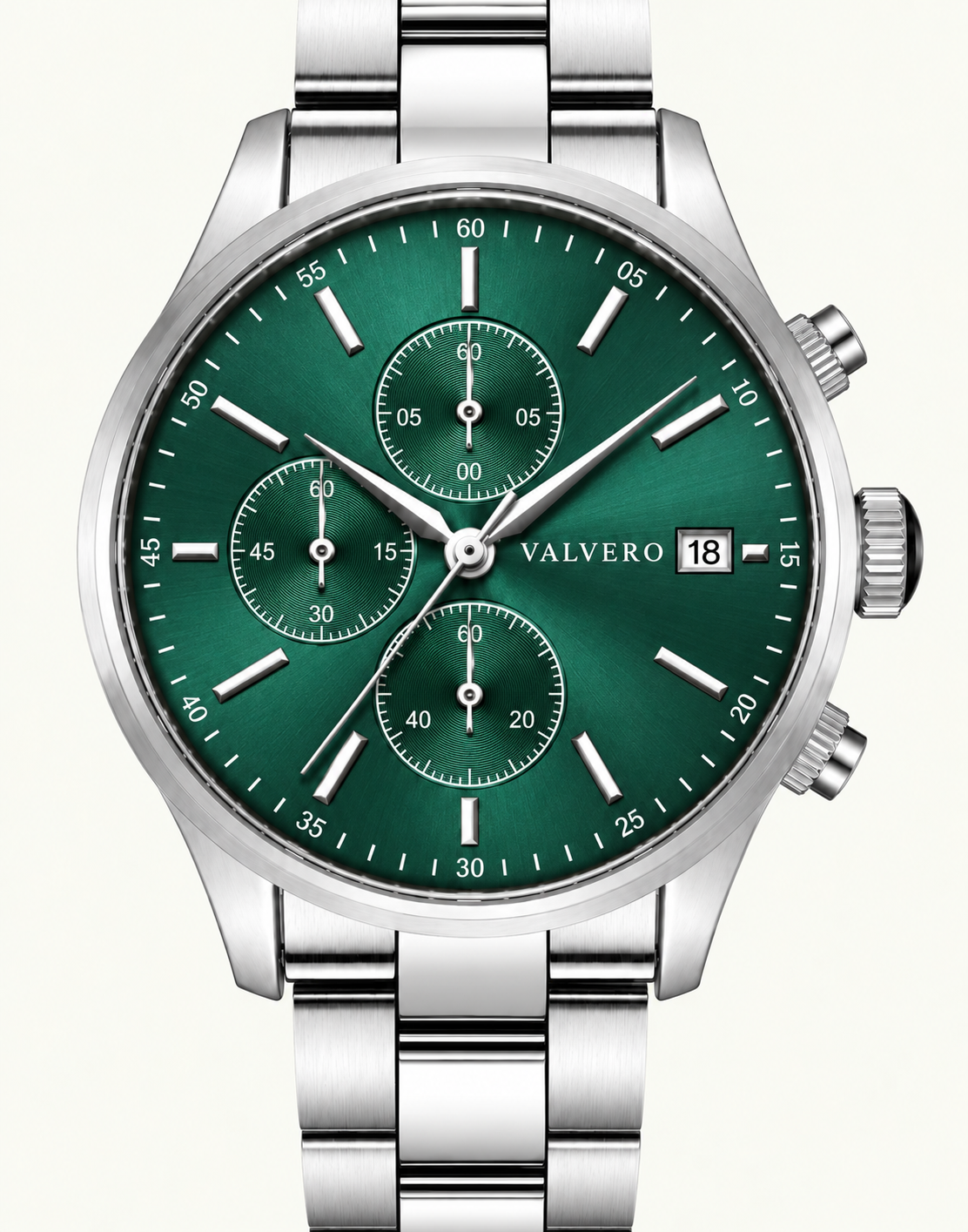 Corso Watch - Sterling Silver Emerald