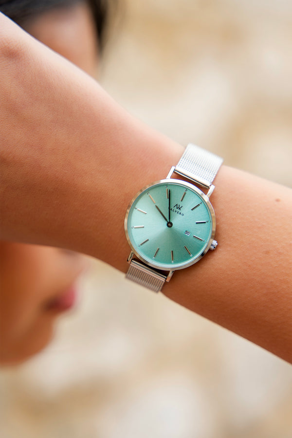 Amara Petite Watch - Sterling Teal