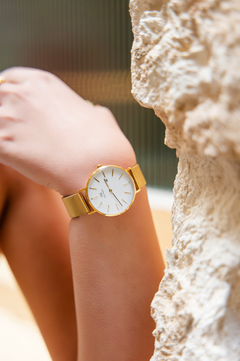 Amara Petite Watch - Luxe Gold Ivory