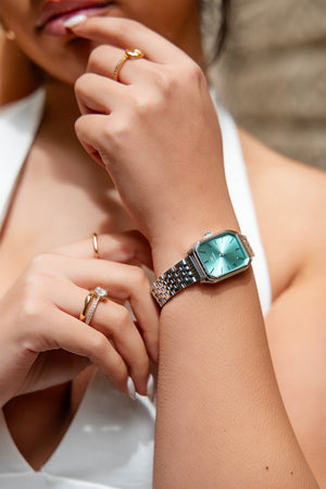 Elliana Watch - Sterling Teal