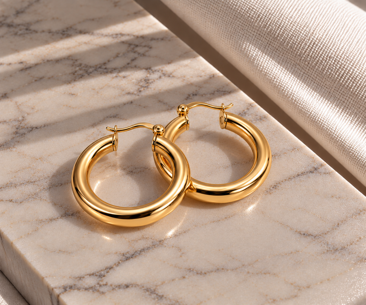 Livia Hoop Earrings - Gold