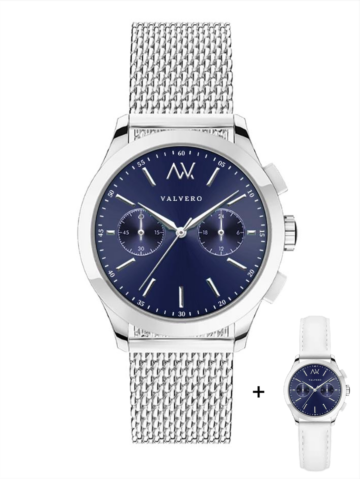 Timeless Set ~ Inferno Sterling Sapphire Watch & Vero Bracelet Sterling Silver