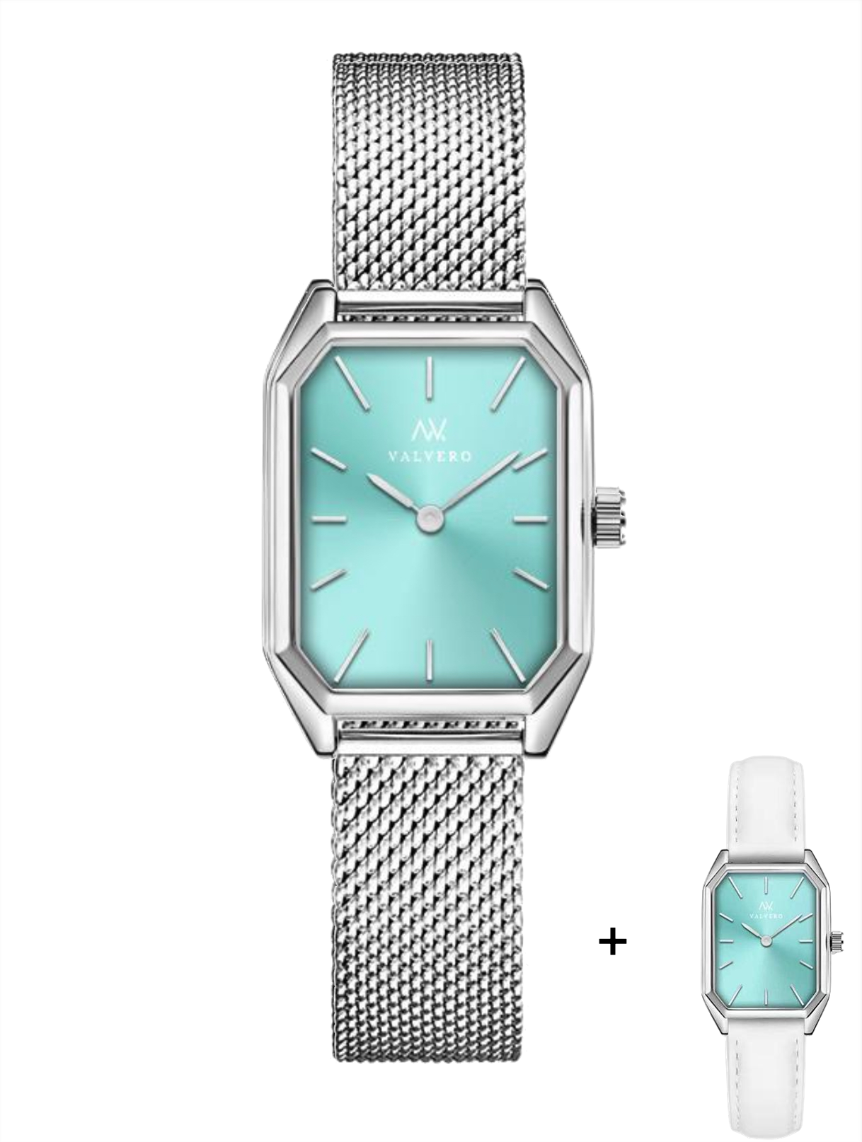 Signature Set ~ Lunara Sterling Teal Watch & Sterling Silver Velora Bangle