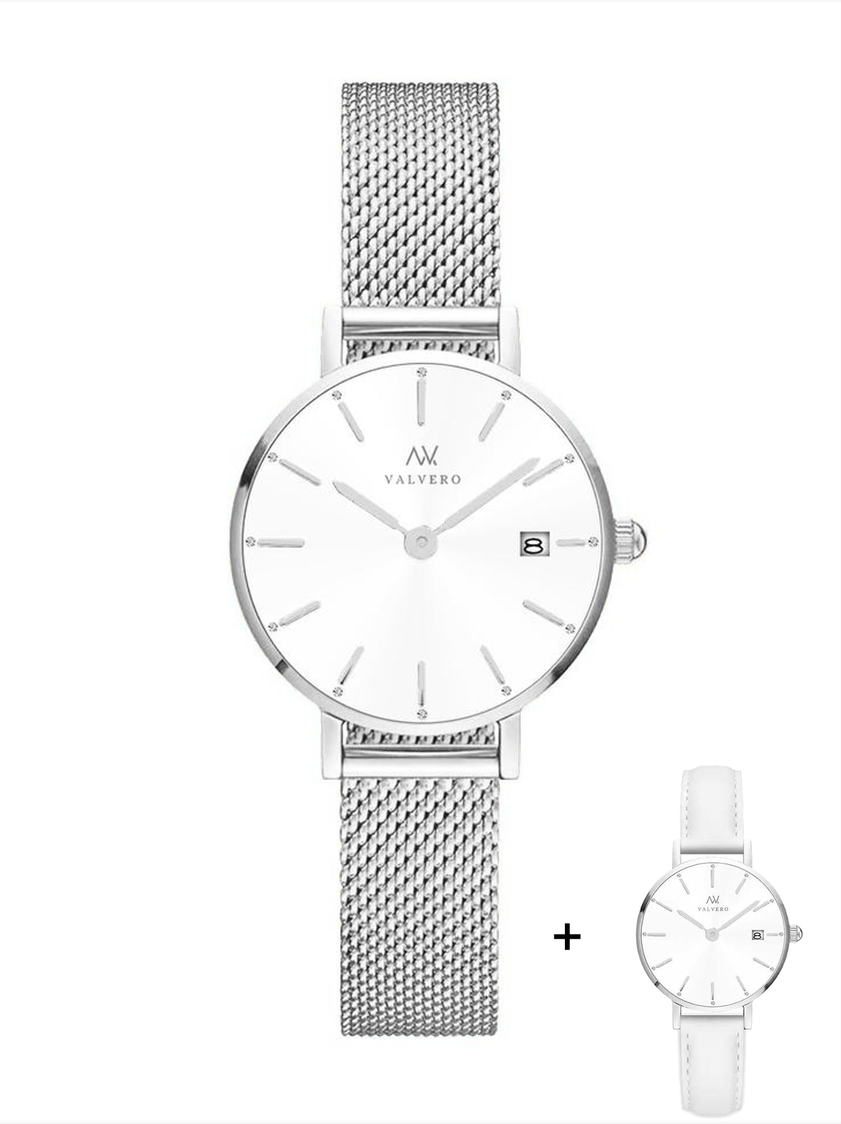 Signature Set ~ Amara Sterling Ivory Petite Watch & Sterling Velora Bangle