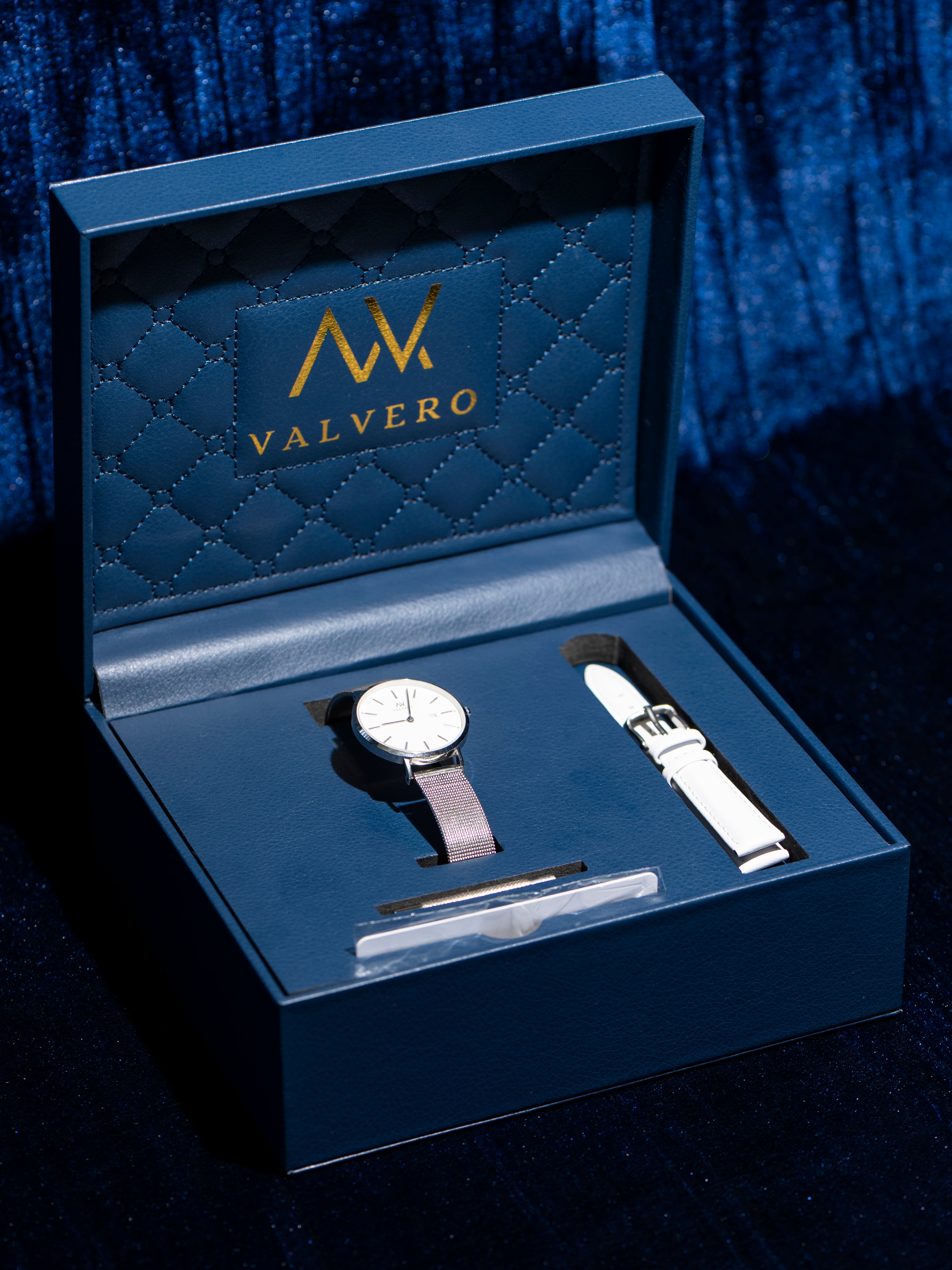 Signature Set ~ Amara Sterling Ivory Petite Watch & Sterling Velora Bangle