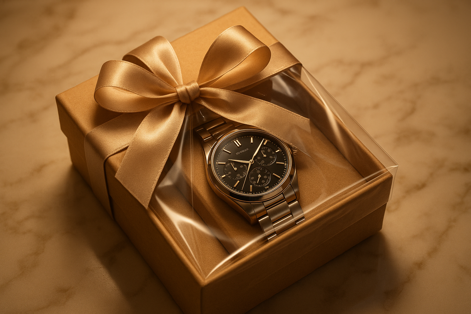 watch being gifted and beautifully wrapped